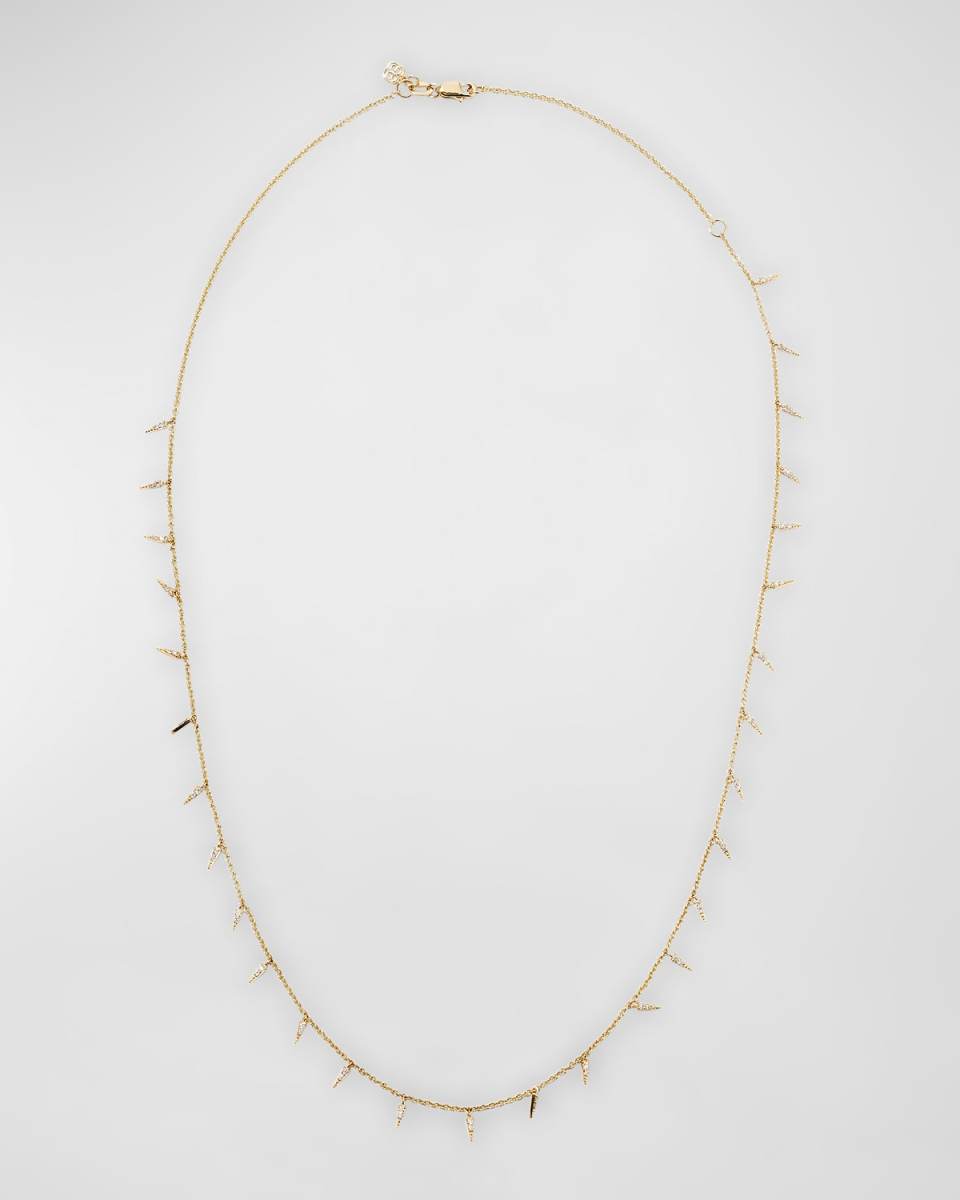Pave Diamond Fringe Drop Necklace